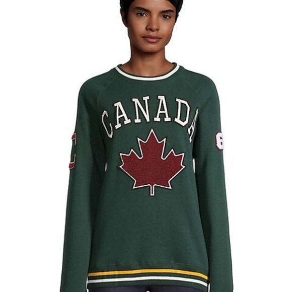 NWT Unisex Green Premium Limited Edition Canada Crewneck Sweatshirt Sz. … - Picture 2 of 4